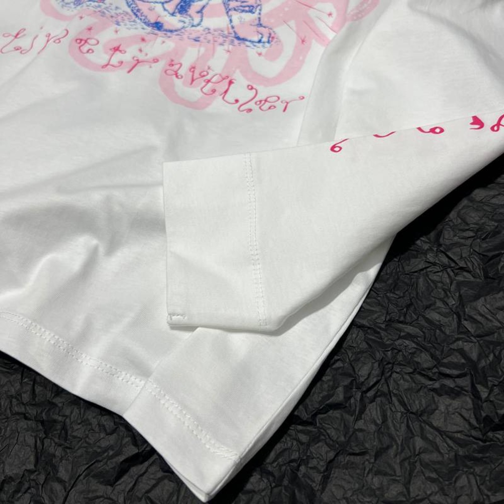 Ganni White Tee with Pink and Blue Graphic - Picture 5 of 5
